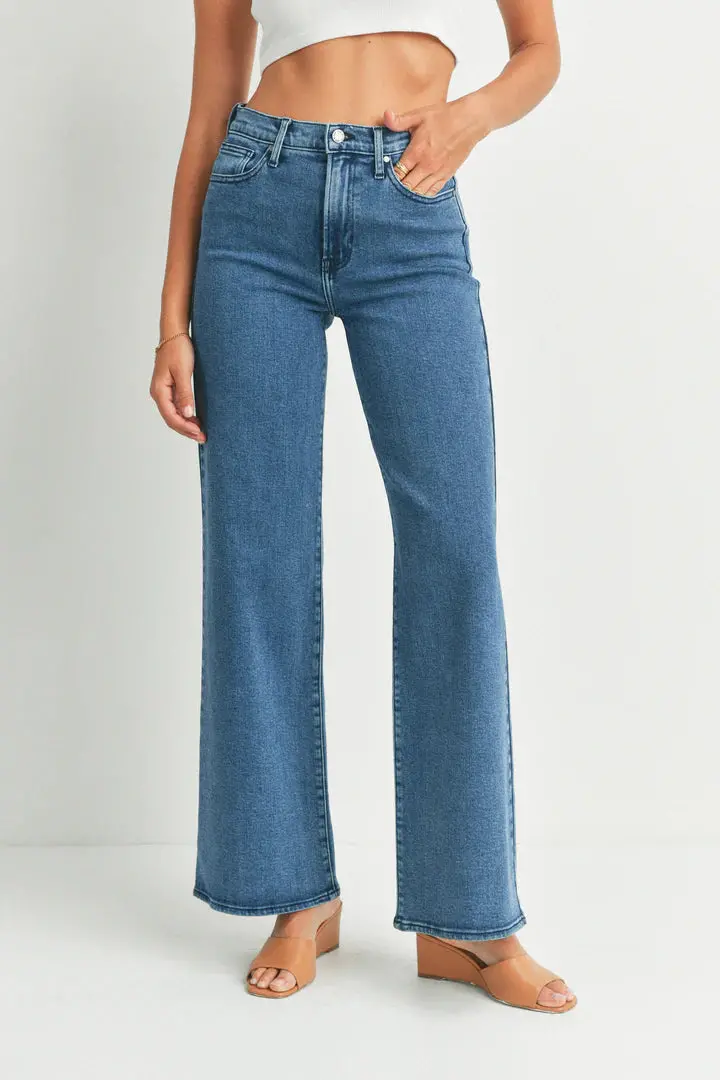 Women's Just Black Denim Palazzo Jean 1