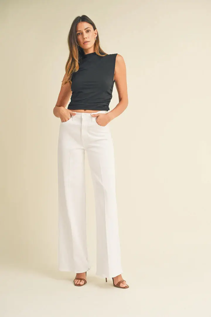 Women's Just Black Denim Palazzo Jean 1