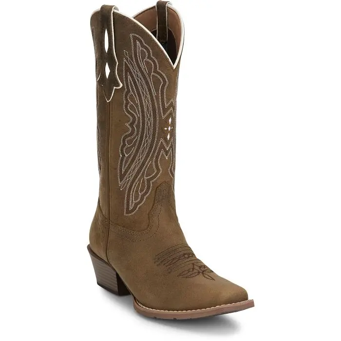 Women's Justin Rae Taupe Water Buffalo Boot 1
