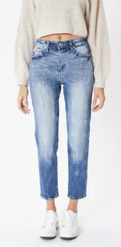 Women's Kancan High Rise Mom Jean 1
