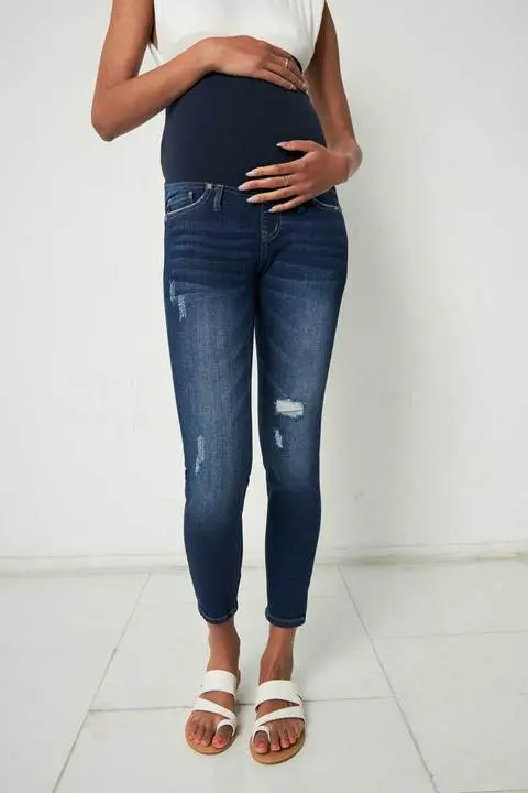 Women's Kancan Maternity Ankle Skinny Jean 1
