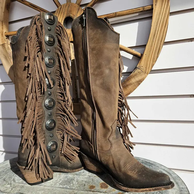 Women's Liberty Black Ophelia Fringe Boot 1