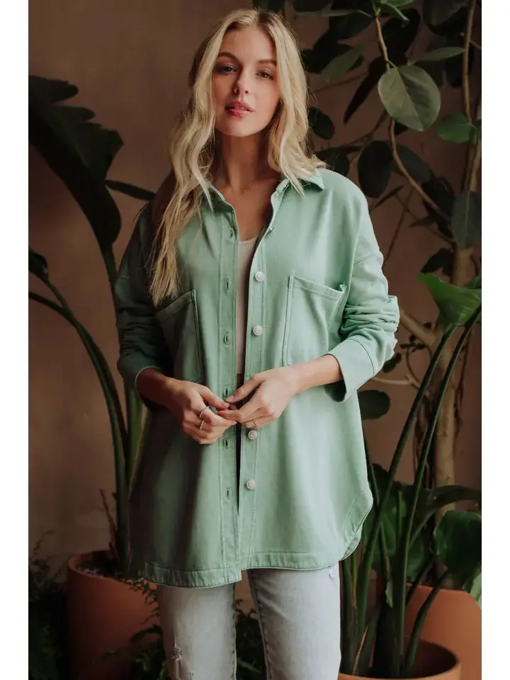 Women's Panache Dusty Mint Button Up Shirt 1