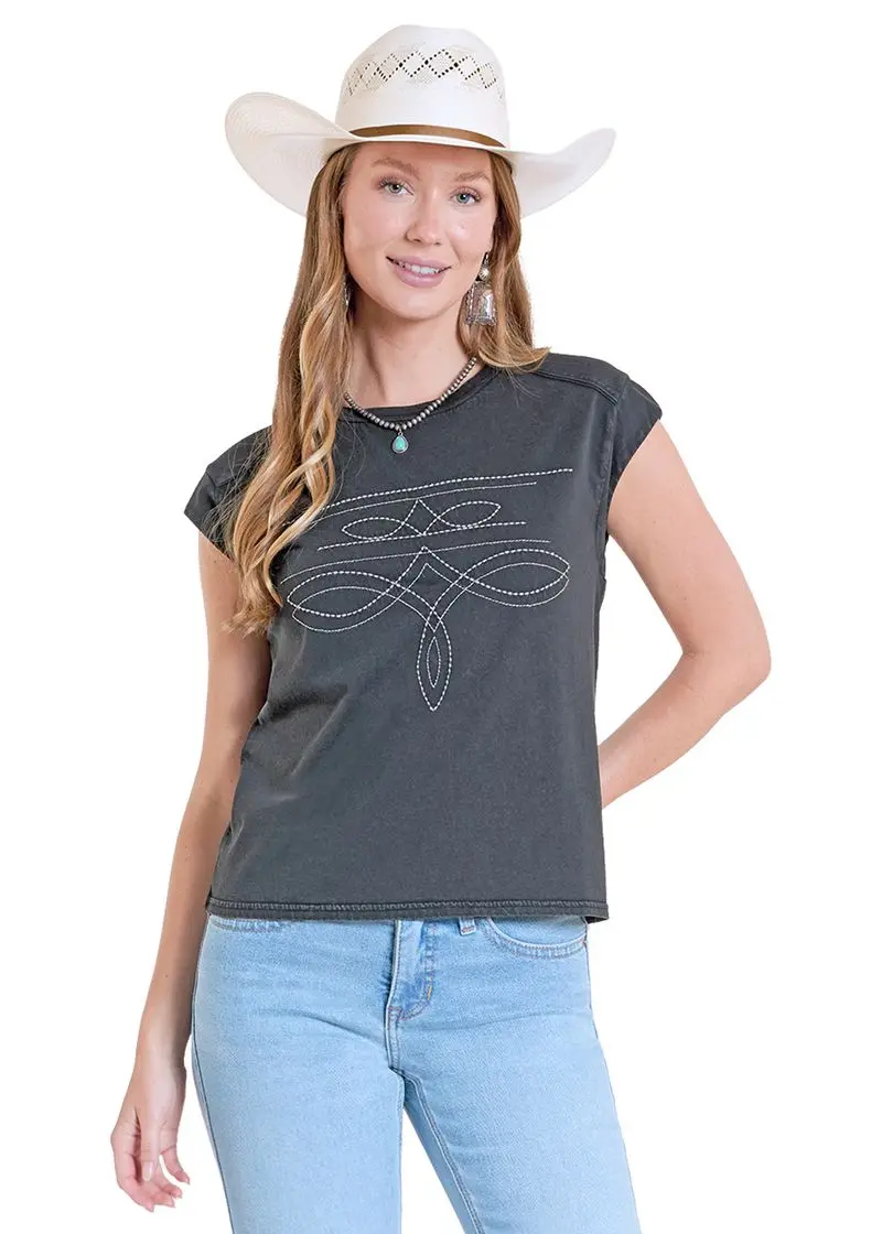Women's Panhandle Slim Boot Stitch Tee 1