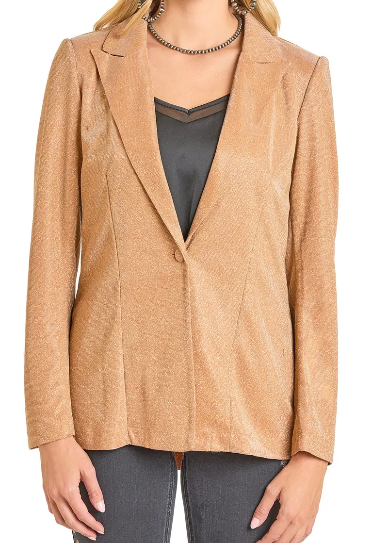 Women's Rock & Roll Iridescent Orange Blazer 1