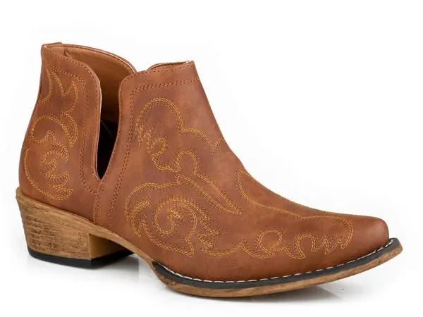 Women's Roper Ava Brown Embroidered Bootie 1