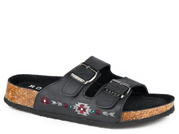 Women's Roper Delilah Black Sandal 1