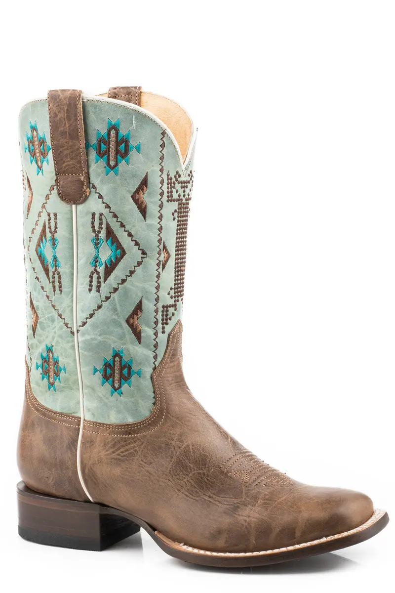 Women's Roper Flex Out Brown/Teal Boot 1