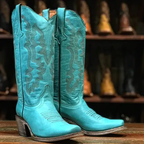 Women's Tanner Mark Addy Turquoise Calf Boot 1
