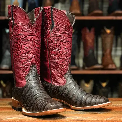 Women's Tanner Mark Caiman Belly Print Boot 1