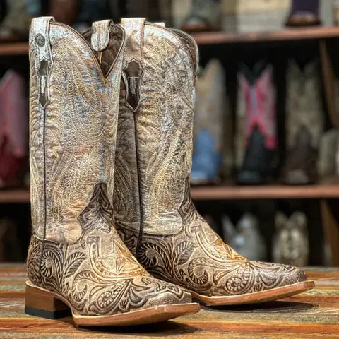 Women's Tanner Mark Tooled Horseshoe Boot 1
