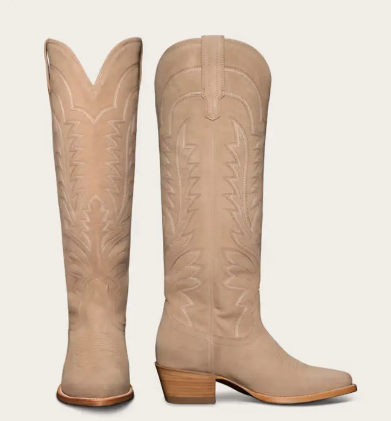 Women's Tecovas The Abby Driftwood Suede Boot 1