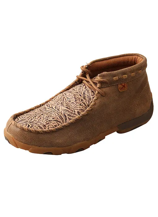 Women's Twisted X Bomber/Nude Print Driving Moc 1