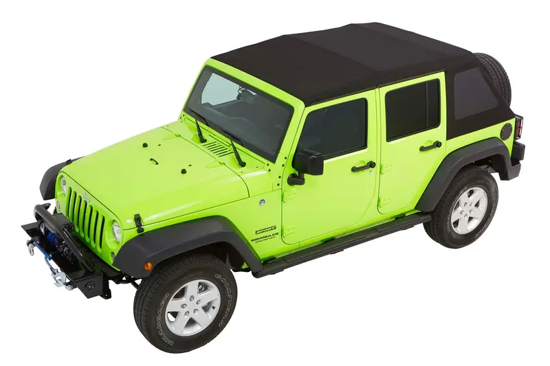 Bestop 54923-17 Trektop Glide Soft Top For 2007–2018 Jeep Wrangler Jk 4-Door – Black Twill 1