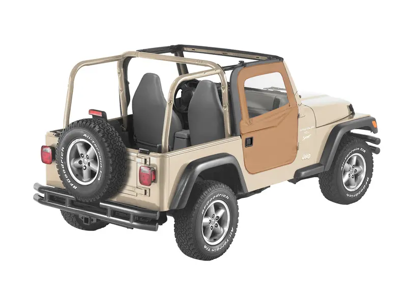 Bestop Full Fabric Soft Doors – Compatible With 1997–2006 Jeep Wrangler Tj (Spice Color, 51789-37) 1