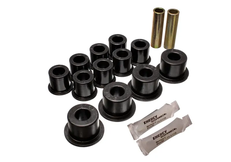 Energy Suspension 14.2102G Rear Leaf Spring Bushing Kit – Performance Polyurethane, Black 1