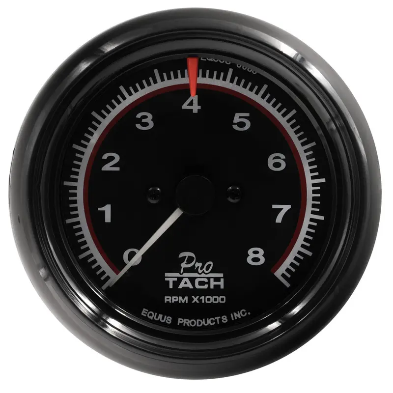 Equus 3-3/8-Inch Black Dial Tachometer – 8000 Rpm Analog Gauge With Led Backlight 1