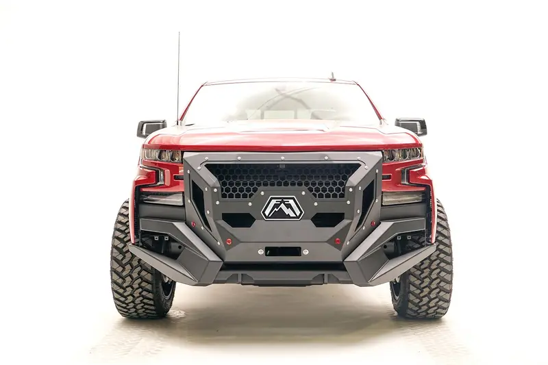 Fab Fours Grumper Winch Bumper – Two-Stage Black Powder-Coated Front Bumper (Gr4000-1) 1