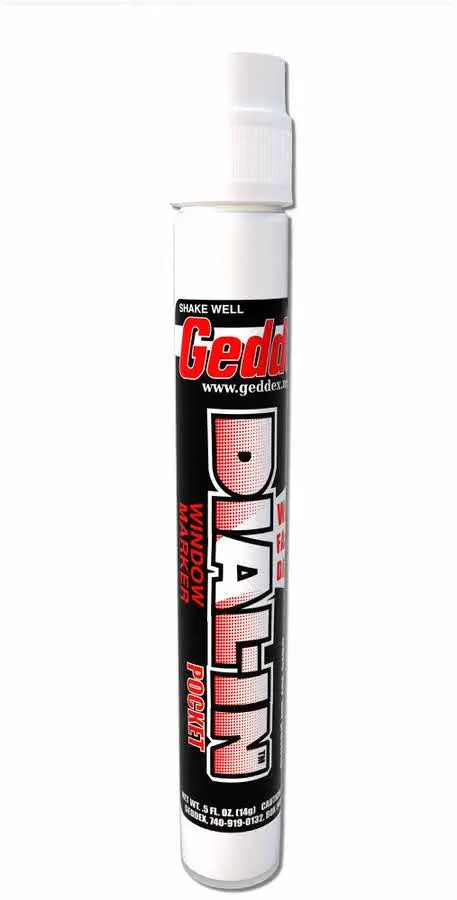 Geddex 723 Pocket Window Marker – White Ink, 0.5 Oz Bottle 1