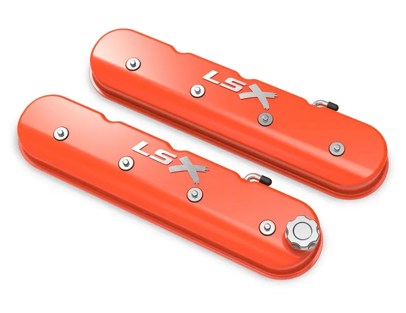 Holley 241-408 Gm Ls-Compatible Valve Cover Set – Oem-Style Aluminum Finish 1