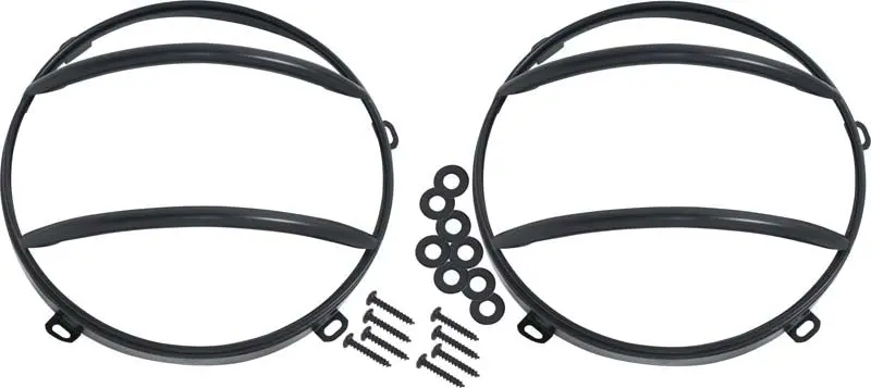 Kentrol Euro-Style Headlight Guards For Jeep Wrangler Jk (2007–2018) – Black Powder-Coated Pair 1