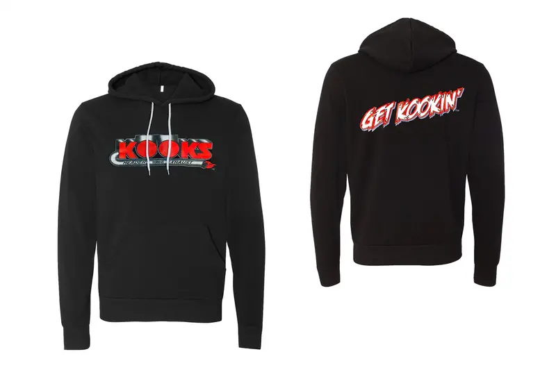 Kooks Custom Logo Pullover Hoodie – Lightweight Cotton Blend – Available In Black, Size Small 1