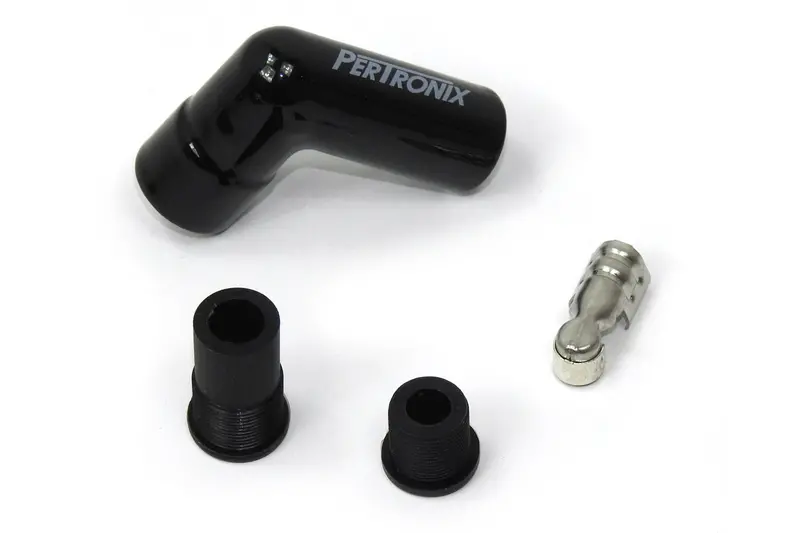 Pertronix Ceramic Spark Plug Boot Kit – 90-Degree, 8-Pack, High-Temp Black Boots (8561Ht-8) 1