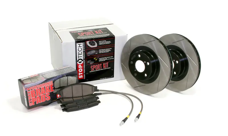 Stoptech Front Sport Axle Pack – Slotted Rotors With Brake Lines Included (977.34000F) 1