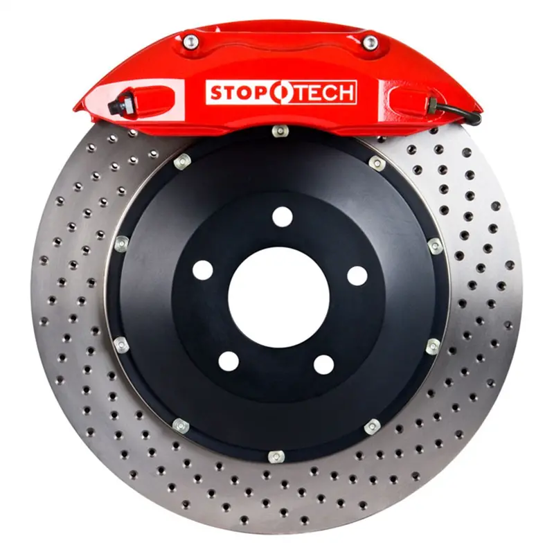 Stoptech St-60 Big Brake Kit – Two-Piece Front Slotted Rotors With Caliper Brackets 1