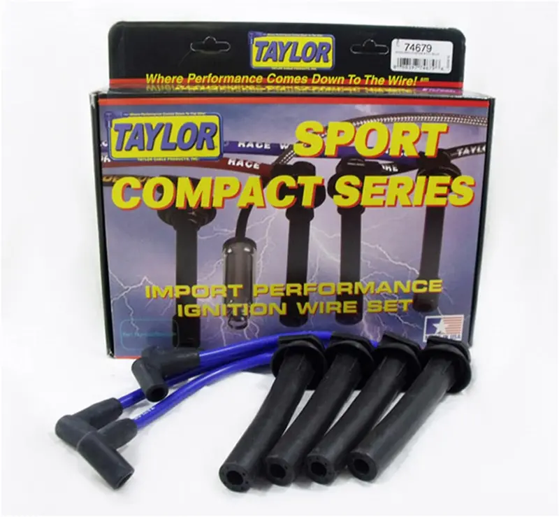 Taylor Cable 8Mm Spiro-Pro Ignition Wire Set – Blue, Oe-Style Boots, 9.5" Length 1